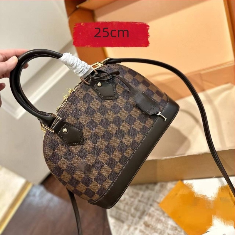 Torba u obliku školjke od prave kože s visokokvalitetnim printom, svestrana ručna i crossbody torba, srednje veličine, zatvarač, unutarnja džep za telefon, proljeće 2025