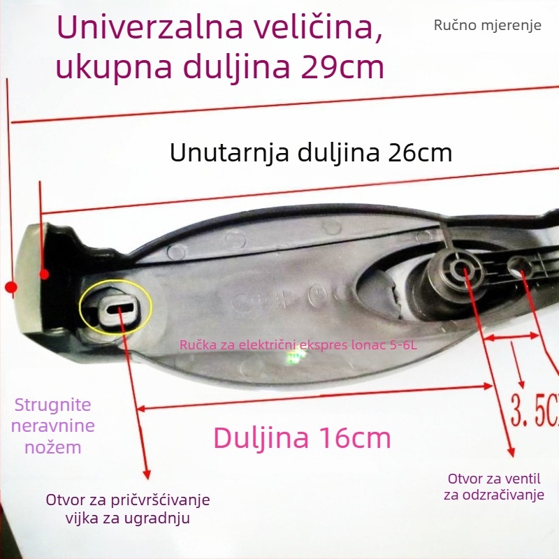 Plastična ručka poklopca za električni lonac na pritisak – univerzalni originalni dodatak