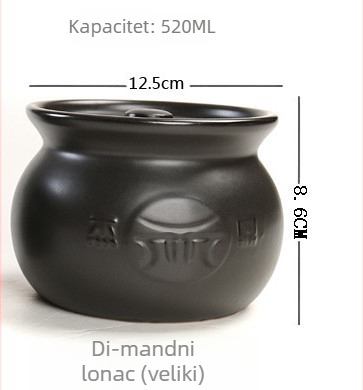 Keramička posuda za juhe i dinstanje, otporna na visoke temperature, kuhanje na otvorenom plamenu