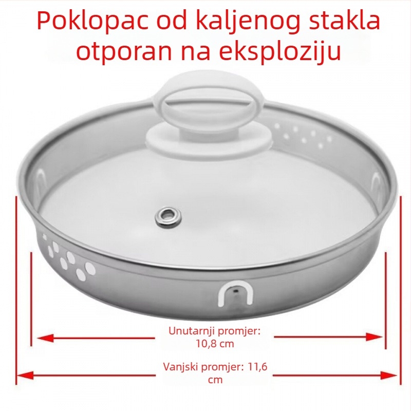 Poklopac za zdravu čajnik, kaljeno staklo, filtrirajući poklopac, poklopac za održavanje temperature, univerzalni poklopac čajnika