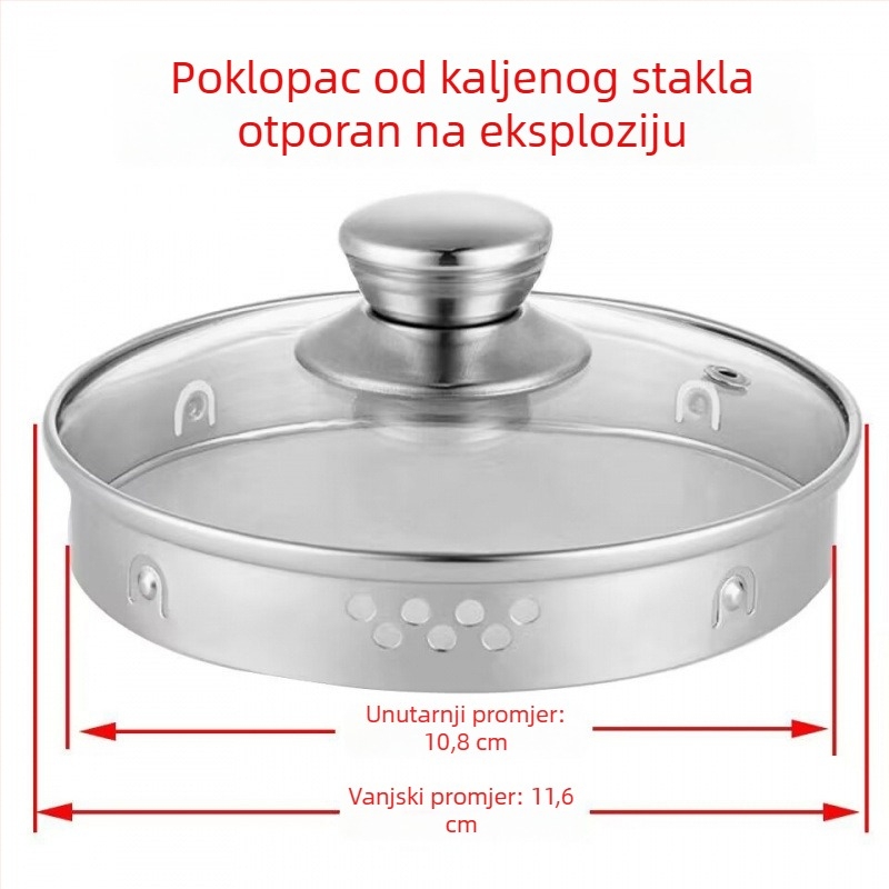 Poklopac za zdravu čajnik, kaljeno staklo, filtrirajući poklopac, poklopac za održavanje temperature, univerzalni poklopac čajnika