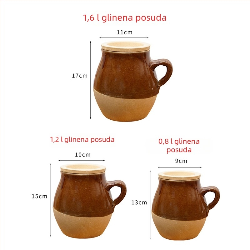 Starinski keramički lonac za čaj, čaj s mlijekom i juhu