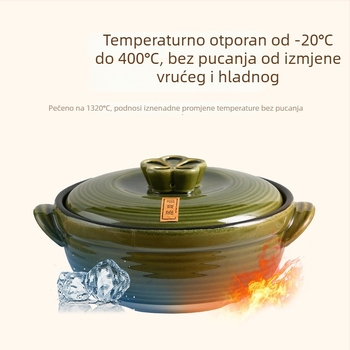 Japanski stil glineni lonac za kućnu upotrebu, prikladan za plinsku ploču, otporan na visoke temperature, za juhe i rižu u glinenom loncu, pogodan za suho kuhanje bez napuknuća