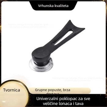 Univerzalna ručka za poklop lonca sa stalkom, poklop protiv opeklina s velikim otvorom, pogodna za wok, lonac za mlijeko, poklopce od željeza i stakla, produžena ručka