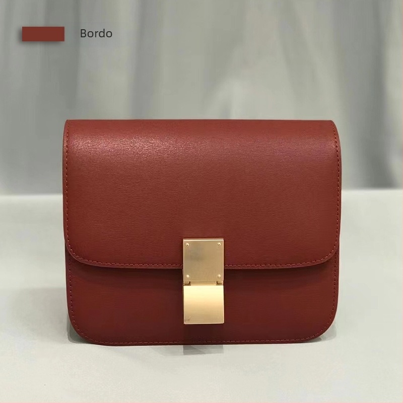 Torba od prave kože s ručno brušenom teksturom, kutijastog oblika, mala kvadratna torba za rame ili crossbody, ženska torba, proljeće-ljeto 2023