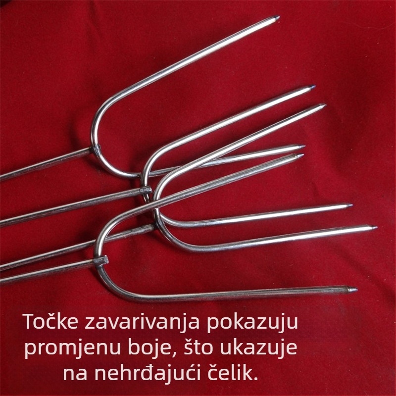 Nehrđajuće čelične vilice za roštilj u obliku U, paket od 4 komada, za pileće krilce i batake