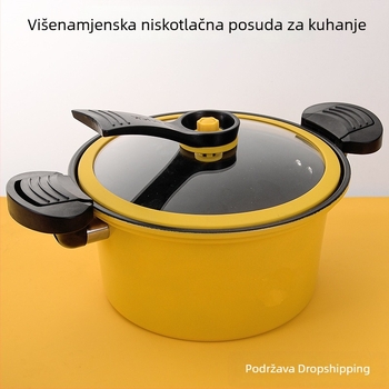 7L lonac pod pritiskom za juhe, žuta patka, stakleni poklopac