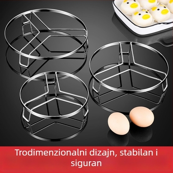 Nerđajući čelični stalak za parenje za wok, lonac za rižu i lonac pod pritiskom — mala visoka posuda za parenje