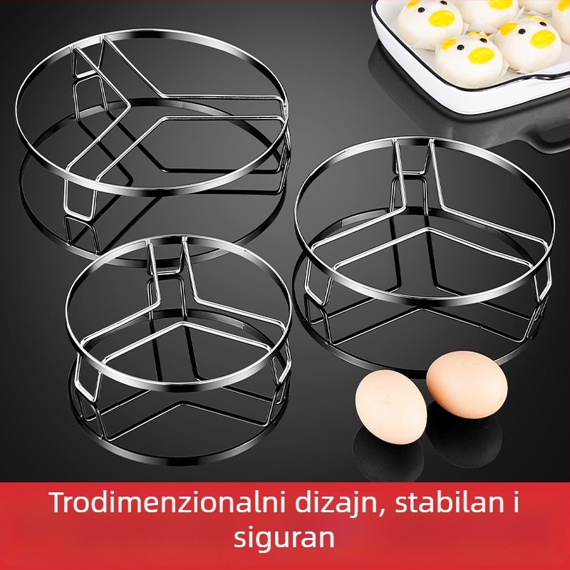 Nerđajući čelični stalak za parenje za wok, lonac za rižu i lonac pod pritiskom — mala visoka posuda za parenje
