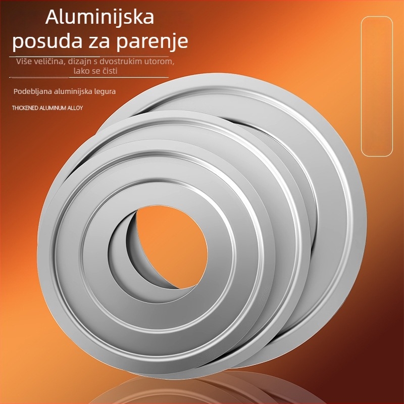 Aluminijska slagiva posuđa za parenje: košara za paru, plosnati lonac, wok, rešetka za paru, višenamjenski kuhinjski alat
