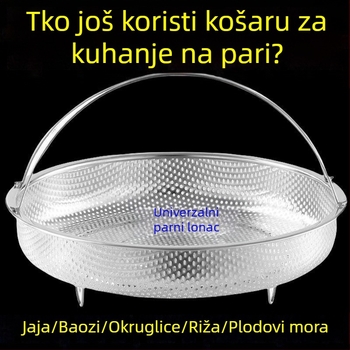 316 prehrambeno-razredni nehrđajući čelik, parni stalak, univerzalni okrugli parni koš i pladanj za kućnu uporabu, odvodni koš za kuhanje lepkog riža