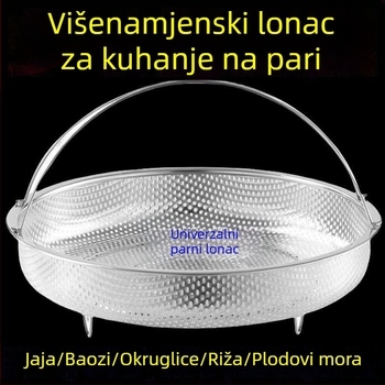 316 prehrambeno-razredni nehrđajući čelik, parni stalak, univerzalni okrugli parni koš i pladanj za kućnu uporabu, odvodni koš za kuhanje lepkog riža