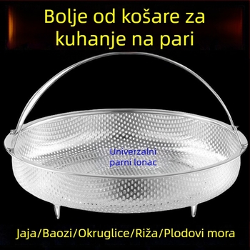 316 prehrambeno-razredni nehrđajući čelik, parni stalak, univerzalni okrugli parni koš i pladanj za kućnu uporabu, odvodni koš za kuhanje lepkog riža