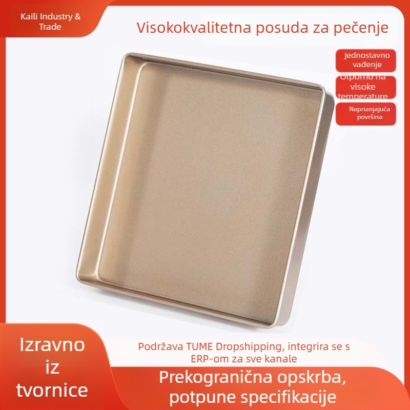 11-inčni kvadratni neprijanjajući kalup za pečenje – kalup za nugat, kolačiće s pahuljama snijega i torte