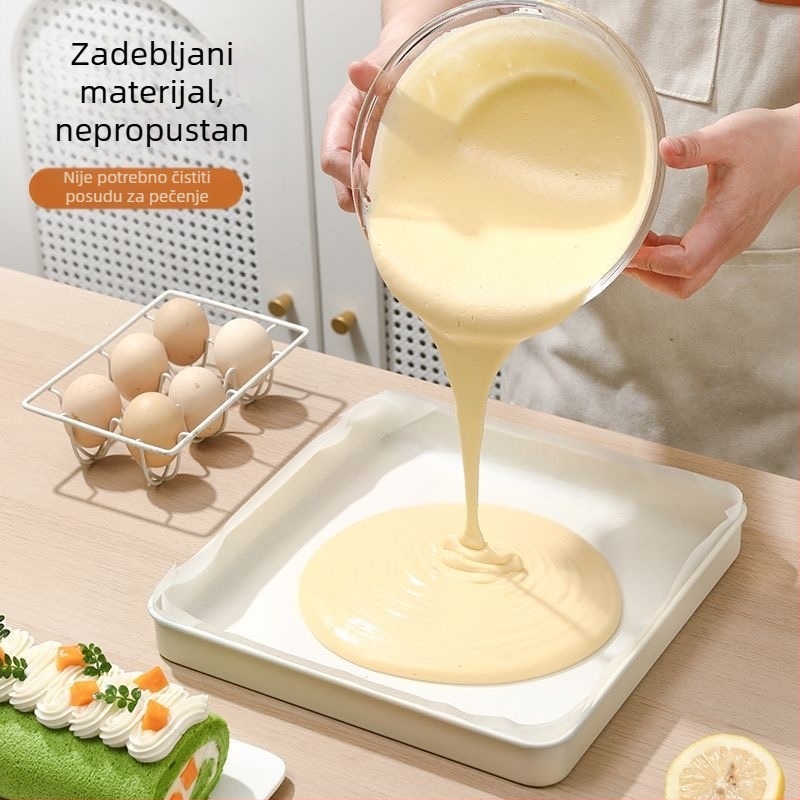 Pekarski papir 28×28 cm, ne ljepi, s premazom silikona, kvadratni list za pečenje pizze i keksa