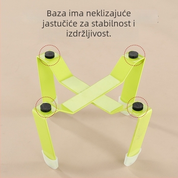 Nehrđajuća čelična zdjela za mačke s tronožnom stalkom i zaštitom vrata