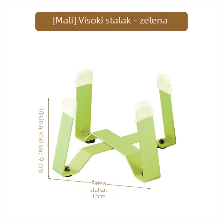 Nehrđajuća čelična zdjela za mačke s tronožnom stalkom i zaštitom vrata