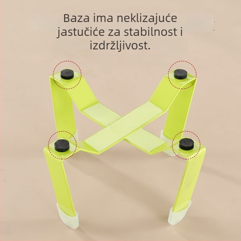 Nehrđajuća čelična zdjela za mačke s tronožnom stalkom i zaštitom vrata
