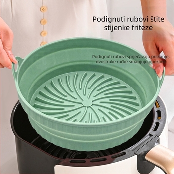 Silicijska podloga za fritezu na zrak i pleh za pečenje – višekratno upotrebljiva, otporna na visoke temperature, neobičnog oblika