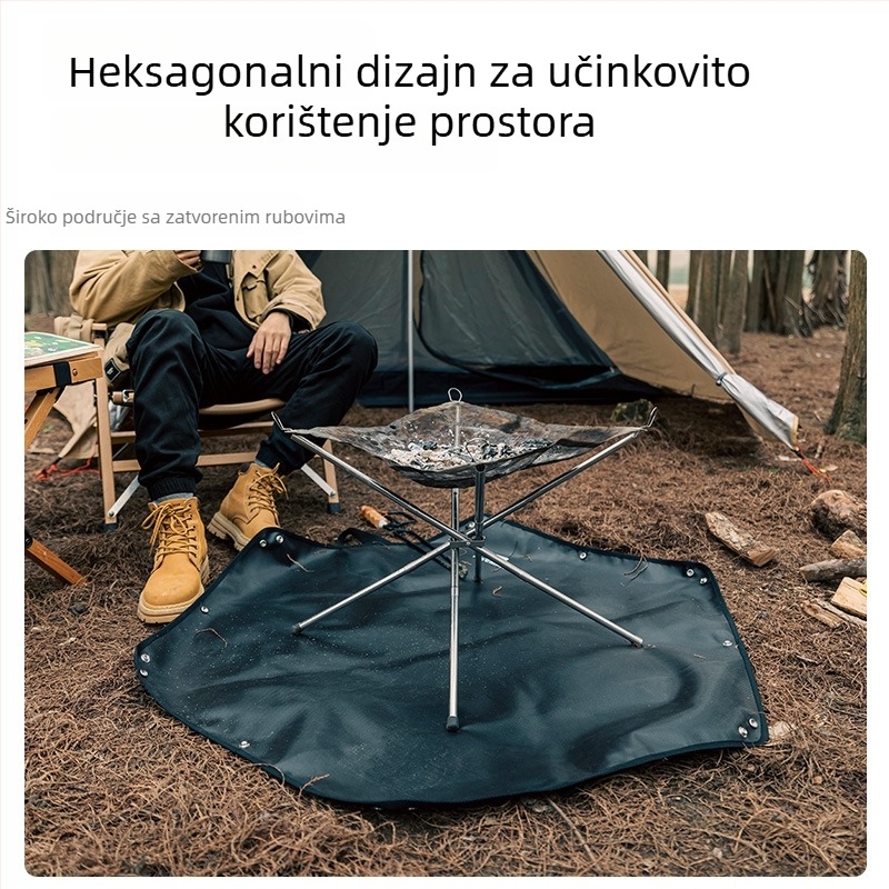 Silikonska vatrootporna kamping podloga, otporna na visoke temperature, za kampiranje i piknik