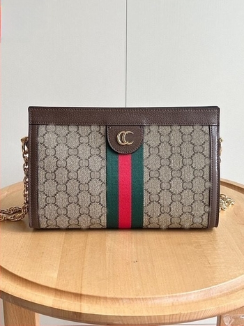 Ženska kožna torbica s lancem i logom, quilt dizajn, crossbody torba