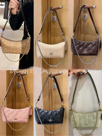 C Caitlin 24 Crescent kožna torbica za rame s lancem, crossbody, novi model 2026