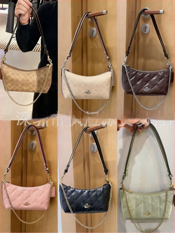 C Caitlin 24 Crescent kožna torbica za rame s lancem, crossbody, novi model 2026
