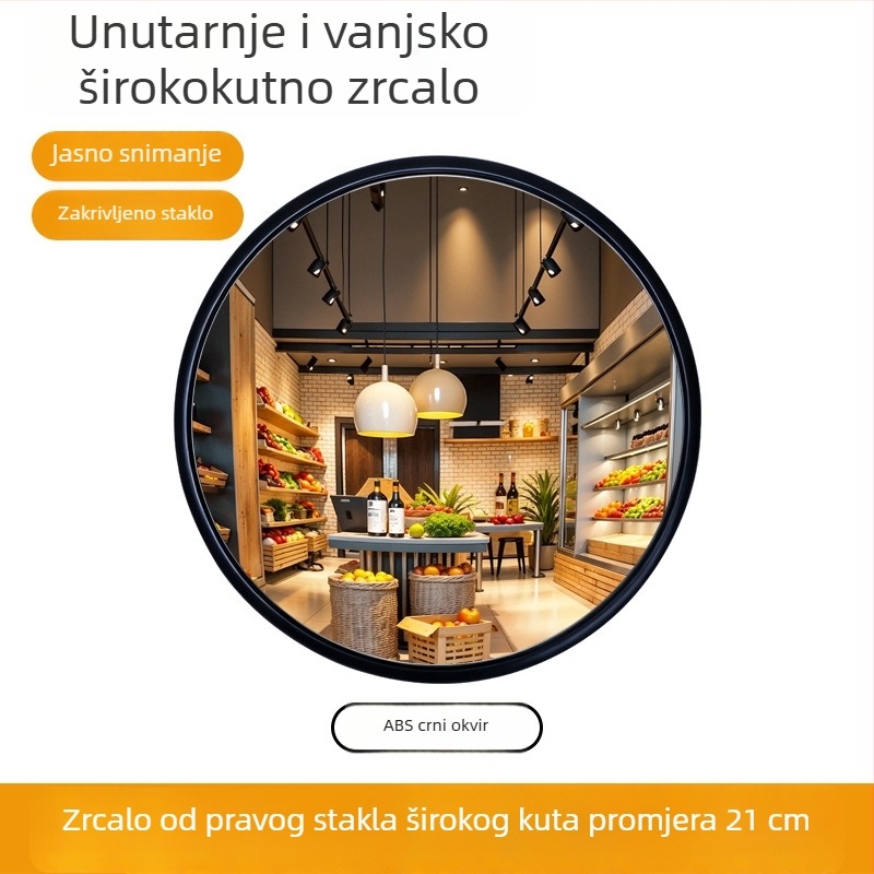 Prijenosno okruglo konveksno zrcalo za putovanja, ručno zrcalo za fotografiranje