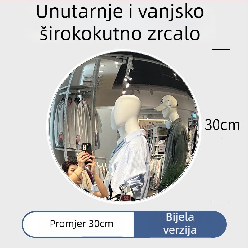 Prijenosno okruglo konveksno zrcalo za putovanja, ručno zrcalo za fotografiranje