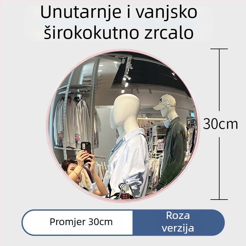 Prijenosno okruglo konveksno zrcalo za putovanja, ručno zrcalo za fotografiranje