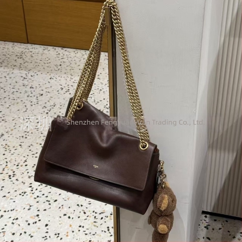 Koujia 2025 jesen-zima novi Chelsea torba za rame, 30 cm, koža, lanac crossbody, velika veličina