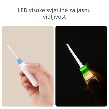 Dječja svjetleća žlica za uši sa svjetlom, alat za čišćenje ušiju za bebe s mekanim prozirnim vrhom