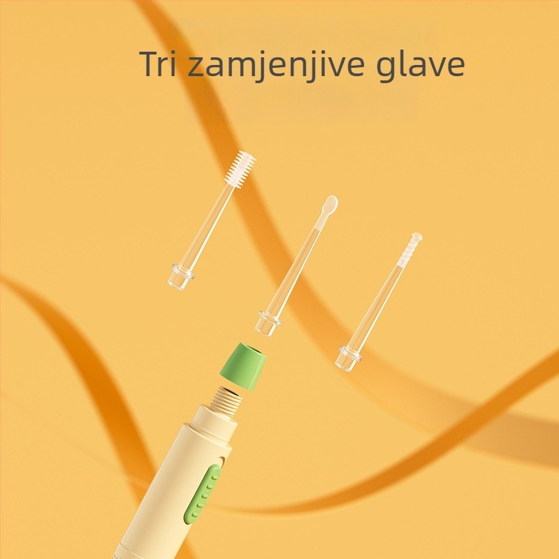 Dječja svjetleća žlica za uši sa svjetlom, alat za čišćenje ušiju za bebe s mekanim prozirnim vrhom