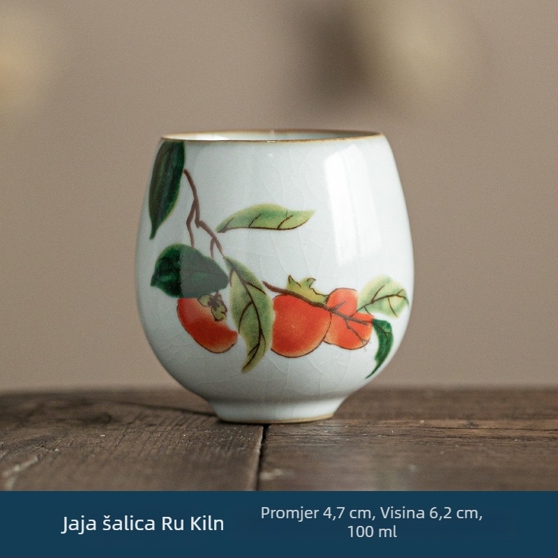 Majstorska Ru Kiln šalice – keramička mala čajna šalice za degustaciju, Jian Zhan stil, pojedinačna čajna zdjela