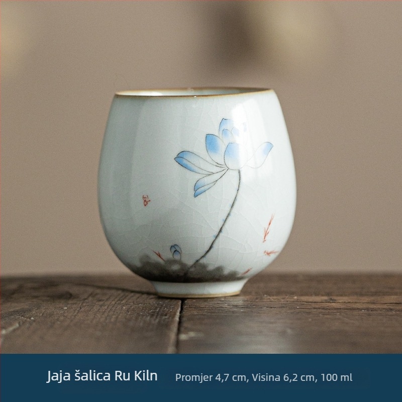 Majstorska Ru Kiln šalice – keramička mala čajna šalice za degustaciju, Jian Zhan stil, pojedinačna čajna zdjela