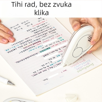 Deli tiha ispravljaća traka velike kapacitete, elegantan dizajn, 12/20/40 m, školski pribor za osnovnu školu, autentičan proizvod