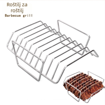 BBQ rešetka za rebara, janjeće odreske, piletinu i steak – 304 nehrđajući čelik