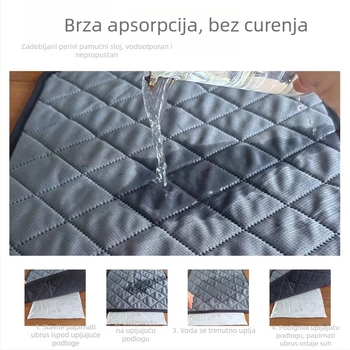 Podloga za uriniranje kućnih ljubimaca – periva, višekratna upotreba, vodootporna, upija urin, protuklizna