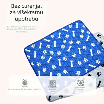 Podloga za uriniranje kućnih ljubimaca – periva, višekratna upotreba, vodootporna, upija urin, protuklizna