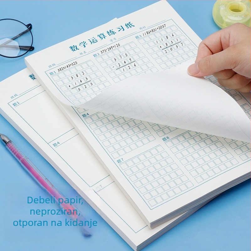 Matematičke vježbenice za učenike osnovne škole: zbrajanje, oduzimanje, množenje i dijeljenje – nacrt usmenog brojanja