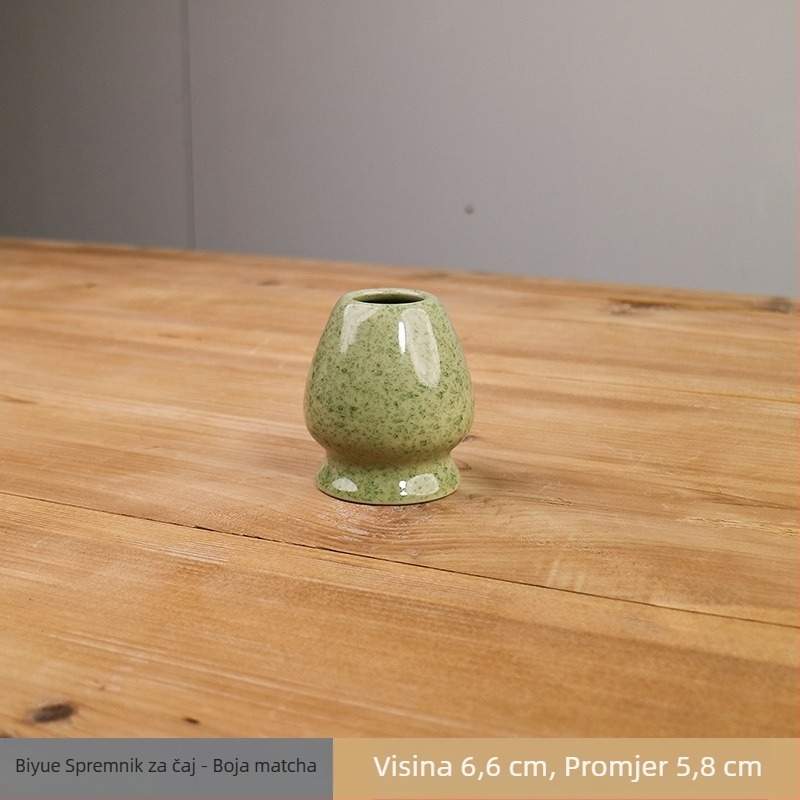 Japanski set za matcha: keramička zdjela za matcha sa izljevom, držačem za metlicu za matcha, čajna žličica, 100-prutna metlica za matcha, set alata za pripremu čaja dinastije Song