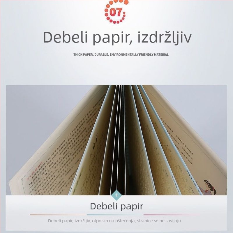 Sinkronizirana knjiga za kaligrafiju za učenike 1.–6. razreda, popis kineskih znakova, ploča za pisanje s utorima, standardni rukopis