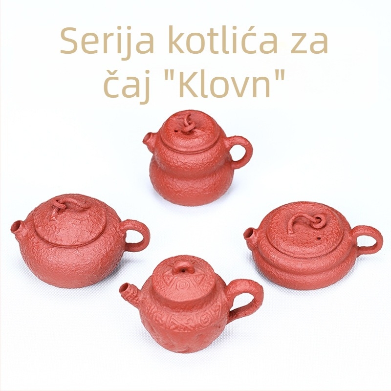 Serija Klaun Čajnik Dahongpao, Yixing ljubičasta glina čajnik, ručno izrađeno od originalne gline, mali kapacitet