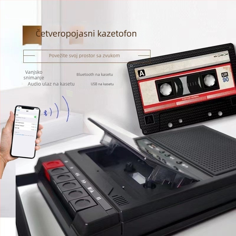 Prijenosni retro kazetni rekorder i player s USB reprodukcijom – sve-u-jednom
