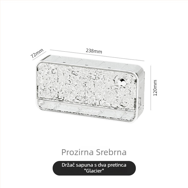 Kućna posuda za sapun, lagani luksuz, zidna, s poklopcem, kupaonica, posuda za odvod sapuna