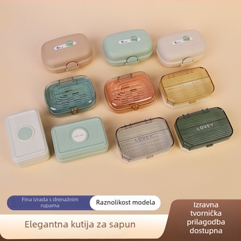 Držač sapuna s poklopcem i odvodom, veliki stalak za kupaonicu