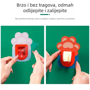 Bez bušenja: podesivi držač za tuš sa naljepnicom za zid, karikatura dizajn, zidni stalak za mop