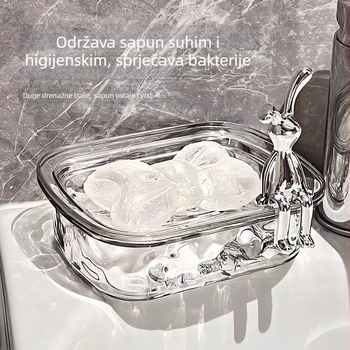 Dvostruka kutija za sapun s otvorima za odvodnjavanje, za kupaonicu i putovanja
