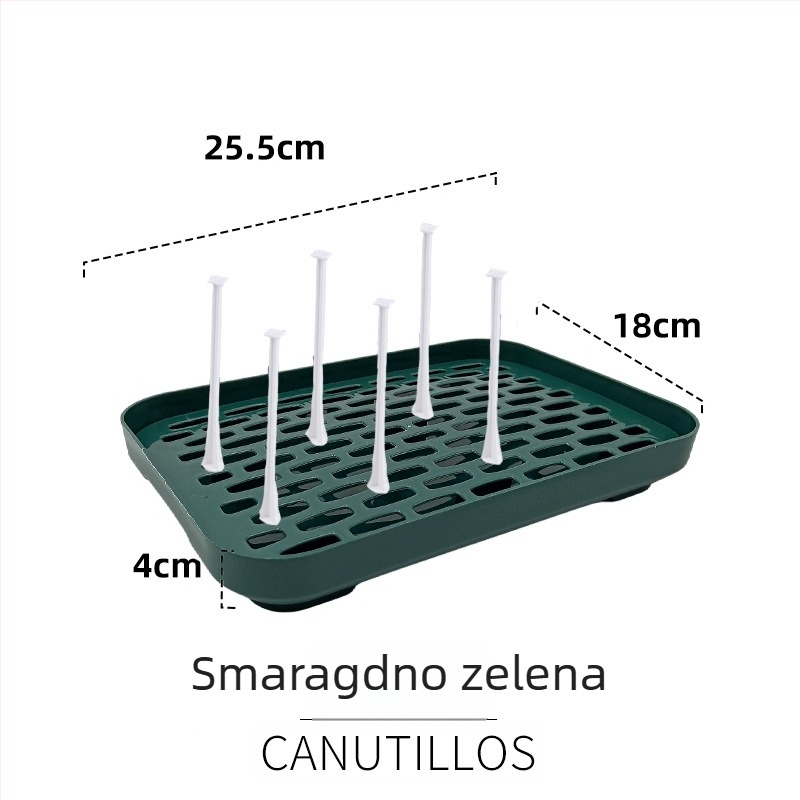 Debeli plastični podnos za čaj, dvostruki sloj s odvodom za šalice