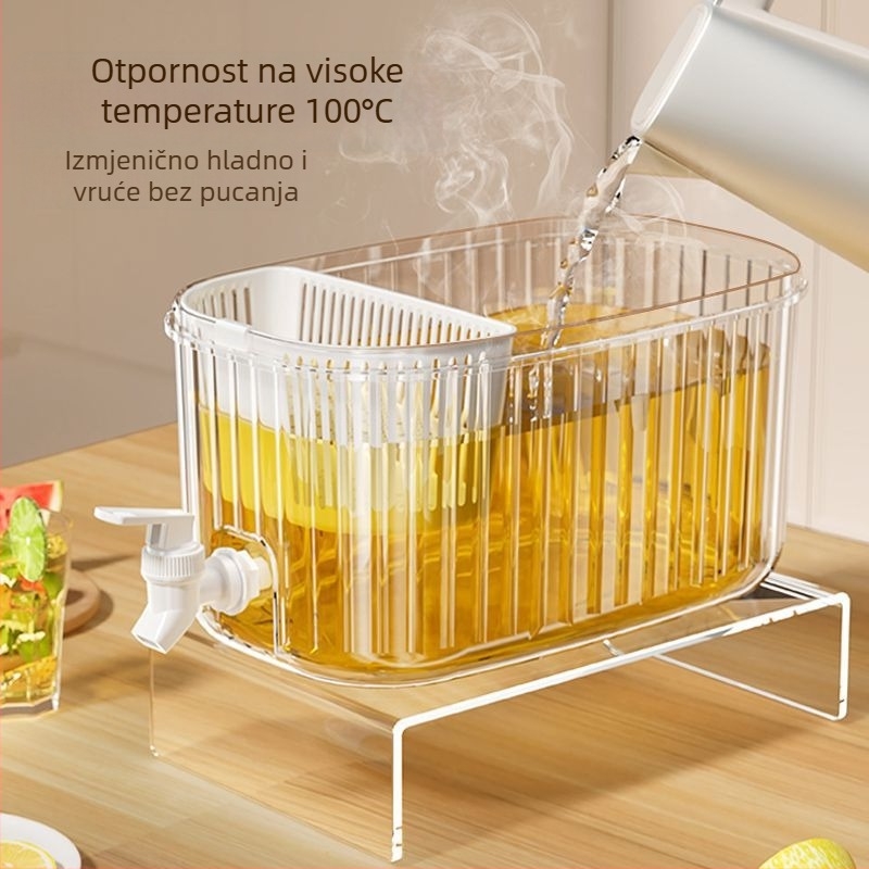 Kućna posuda za hladnu vodu s mlaznicom i filtrom, velika kapaciteta, spremnik za voćne čaje i osvježavajuća pića